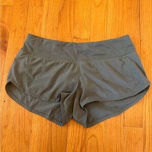 Green Lululemon Speed Up Shorts